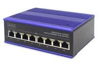 Комутатор DIGITUS Industrial 8 Port Fast Ethernet PoE Switch, Unmanaged