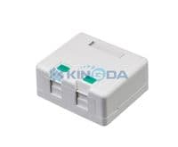 Коробка під два порти, без кейстоунів, біла KD-WP06-B