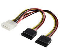 Переходник питания HDD serial ATA на 2 устройства (YT-PA-SATA (4P-2xSATA))