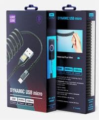 Кабель Luxe Cube Dynamic USB-micro USB, 1.5м, Black (4446689101236)