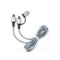 Кабель Dengos USB-C-USB Type-C/Lightning 1м Grey (NTK-TC-TCL-GREY)