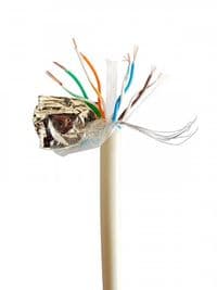 CAT6, багатожильна, алюміній під міддю (CCA з AWG24), екранована фольгою, 100 м