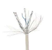 CAT6A, одножильна, медь (AWG23), LSZH, подвійне екранування, 305 м