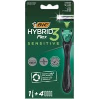 Бритва Bic Flex 3 Hybrid Sensitive із 4 змінними картриджами (3086123644977)