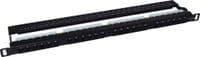 Патч-панель 19", 24xRJ45, UTP, кат.5E, 0.5U, организатор KD-PP46-UTP-C5e-24P-0.5U