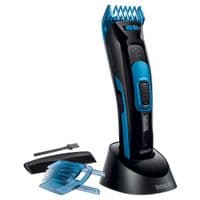 Триммер Sencor SHP4502BL, Black/Blue, работа от аккумулятора/сети, 2 насадки, щеточка для чистки, смазка
