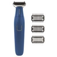 Триммер Sencor SHP0450BK, Blue, работа от аккумулятора, 3 насадки, стрижка 1-5 мм, щеточка для чистки