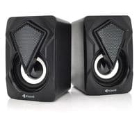 Колонки 2.0 Kisonli L-9090 Black, 2 x 3 Вт, пластиковий корпус, USB + 3.5mm