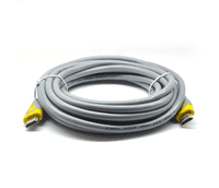 Кабель HDMI - HDMI 3 м Merlion, V-Link, High Speed v2.0, OD-8.2mm, круглий Grey, конектор Grey/Yellow (YT-HDMI(M)/(M)HSV2.0-3.0m)