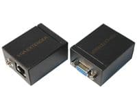Пассивный удлинитель VGA сигнала до 60 м по кручению паре Cat5e/6e, Black, DC5V/2A (YT-PEC VGA-60M)