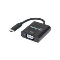 Переходник USB3.1 Type-C --> VGA(F), черный, Manhattan