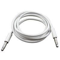 Кабель AUX Audio TRRS 3.5мм Male/Male 1м белый