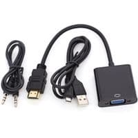 Переходник HDMI M –> VGA F (с аудио интерфейсом), кабель 20см. OEM