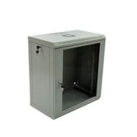 Шафа навісна 19", 12U, 600x350x640 мм (Ш*Г*В), економ, акрилове скло, сіра