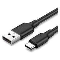 Кабель USB 2.0 AM-Type-C M, 3 м, 3.0A, (18W) Nickel Plating Чорний, US287 UGREEN