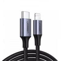 Кабель USB 2.0 Type-C M-Lightning M, 2 м, (20V/3A), (60W) Чорний, US304 UGREEN