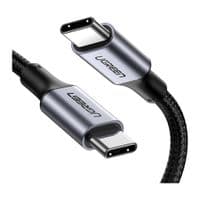 Кабель USB 2.0 Type-C M-M, 1.5 м, (20V/5A), (100W) Косм Сірий, Alu Case with Braid US316 UGREEN