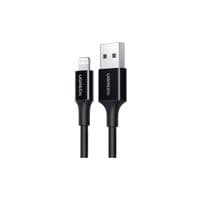 Кабель USB 2.0 AM-Lightning M, 2 м, 2.4A, Nickel Plating ABS Shell Чорний, US155 UGREEN