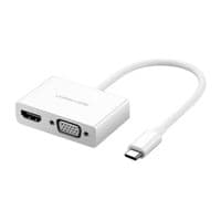 Переходник UGREEN USB Type C to HDMI + VGA Converter MM123 (White)