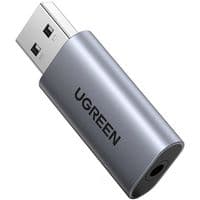 Звуковая карта USB AUX jack, TRRS (Mic & Ear), ALC4030 Ugreen Серая CM383