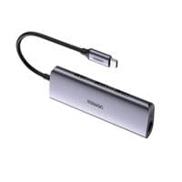 Док-станция USB3.0 Type-C --> USB 3.0x3/RJ45/ Ugreen CM236 Серая