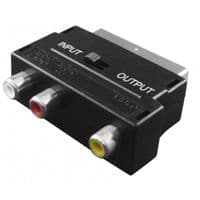 Переходник SCART M -> RCAx3 F, AV с переключателем