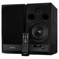 Колонки 2.0 Sven MC-20 Black, 2 x 45 Вт, МДФ, Bluetooth, живлення від мережі 220V, керування спереду + пульт ДК