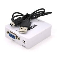 Конвертер Mini HDMI на VGA 30cm, White YT-C-VH-101