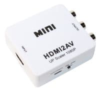 Конвертер Mini, HDMI to AV, ВЫХОД 3RCA (мама) на ВХОД HDMI (мама), 720P/1080P, White (YT-CM-HDMI/AV)