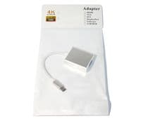 Конвертер Type-C (папа) на VGA (мама) 10 см, Silver, 4K/2K (YT-C-Type-C(M)/VGA(F))