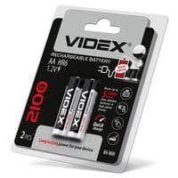 Акумулятор AA, 2100 mAh, Videx, 2 шт, 1.2V, Blister