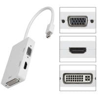 Переходник mini DisplayPort M --> HDMI/VGA/DVI (24+5), FHD 1080p