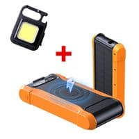 Батарея універсальна PowerPlant 20000mAh, PD/18W, QC3.0, USB-C, USB-A*2, Wireless, Solar panel