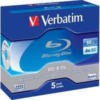 Диск BD-R DL 50GB Verbatim 6x Jewel 43748 (1 шт.)