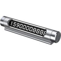 Паркувальна мапа Baseus Metal Temporary Parking Number Plate для 2 номерів телефонів - Срібна