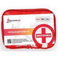 Автомобільна аптечка Poputchik першої допомоги згідно з ТУ (02-040-М)