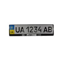 Рамка номерного знака CARLIFE пластик с объемными буквами MAZDA (2шт) (24-010)