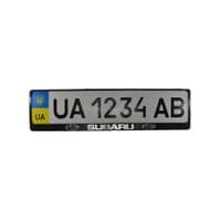 Рамка номерного знака CARLIFE пластик з об'ємними літерами Subaru (2шт) (24-016)