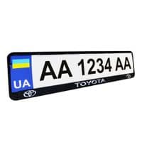 Рамка номерного знака CARLIFE пластик з об'ємними літерами Toyota (2шт) (24-017)
