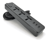 Фильтр сетевой 2 м, Voltronic ТВ-Т13, 3 розетки + 3 USB, 2 м, сечение 3х0, 75мм, 2500W, Black, Box