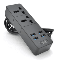 Фильтр сетевой 2 м, Voltronic ТВ-Т07, 2 розетки + 4 USB, 2 м, сечение 3х0,75мм, 2500W, Black, Box (ТВ-Т07-Black)