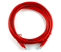 Патч-корд 2 м, UTP, Red, Ritar, літій, RJ45, кат.5е, мідь (PCR-CU/2Rd)
