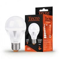 Светодиодная лампа E27, 9W, 4000K, A60, Tecro, 900 lm, 220V (Tecro T2-A60-9W-4K-E27)