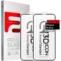 Стекло защитное  Armorstandart Icon 3D iPhone 14 Pro Black 2 шт. (ARM65336)