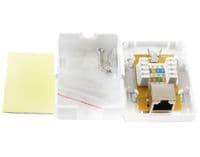 Розетка RJ45 (мережева), 1-портова UTP, біла, 5E категорія, Ritar (StR-8P8CRJ45-1)