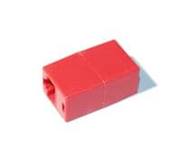 Розетка з'єднувальна для RJ45 (мама <-> мама), Red, Ritar (2xRJ45-RED)