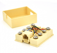 Розетка RJ45 (мережева), 1-портова UTP, біла, 3E категорія, Ritar (StR-8P8CRJ45V-1)