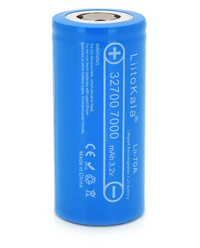 Акумулятор 32700, 7000 мАг, LiitoKala Lii-70A, 1 шт, Li-ion, 3.7V, Blue