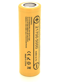 Акумулятор 21700, 5000 мАч, LiitoKala Lii-50E, 1 шт, Li-ion, 3.7V, Yellow