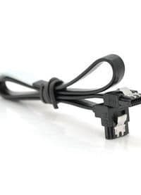Шлейф Serial ATA 0.45м, загнутый с защелкой, черный
